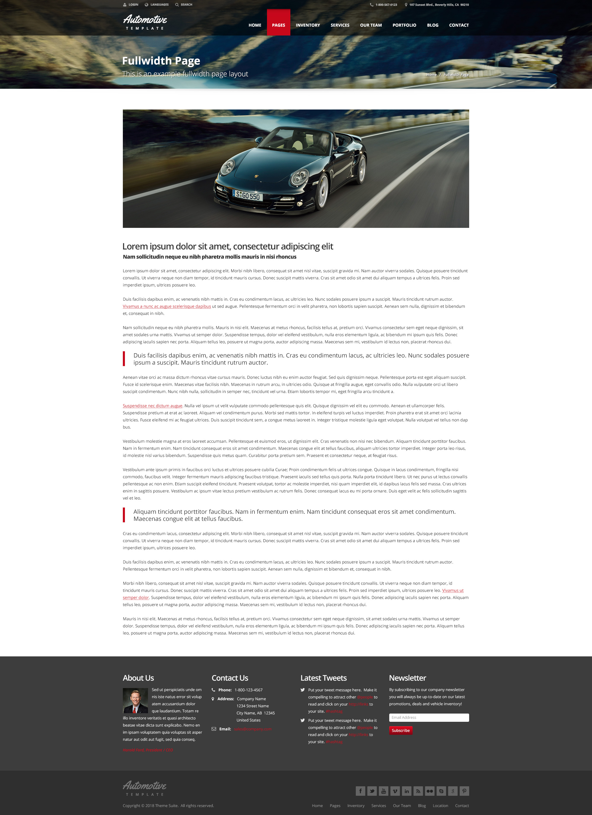 Automotive Car Dealership Business Wordpress Theme By Themesuite Themeforest