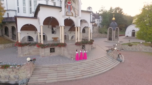 Young Women Sing in Greek Catholic Church alt