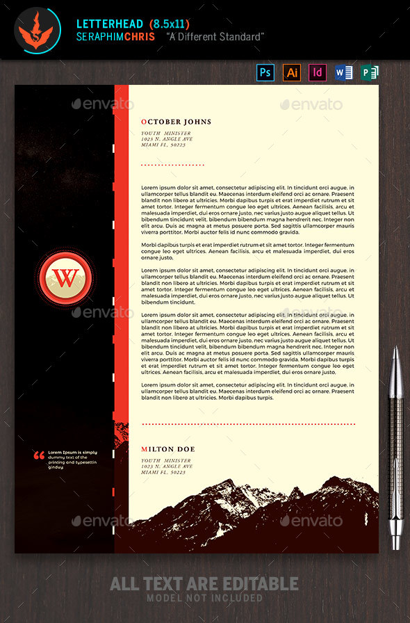 King Church Letterhead Template - Stationery Print Templates