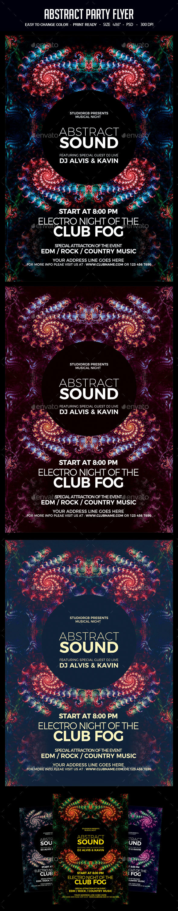 Abstract Party Flyer - Clubs & Parties Events