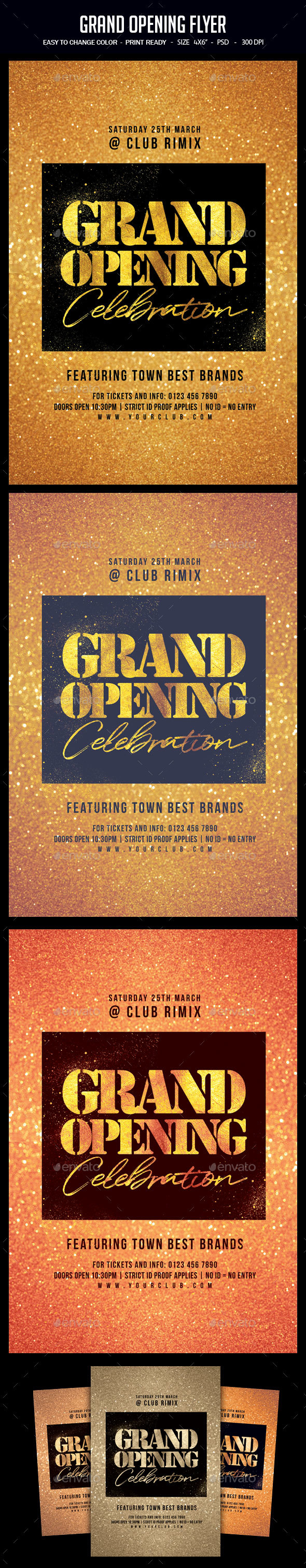 Grand Opening Flyer - Clubs & Parties Events