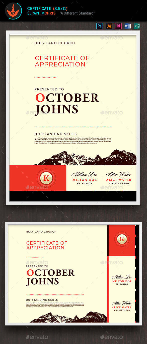 King Modern Church Certificate Template - Certificates Stationery