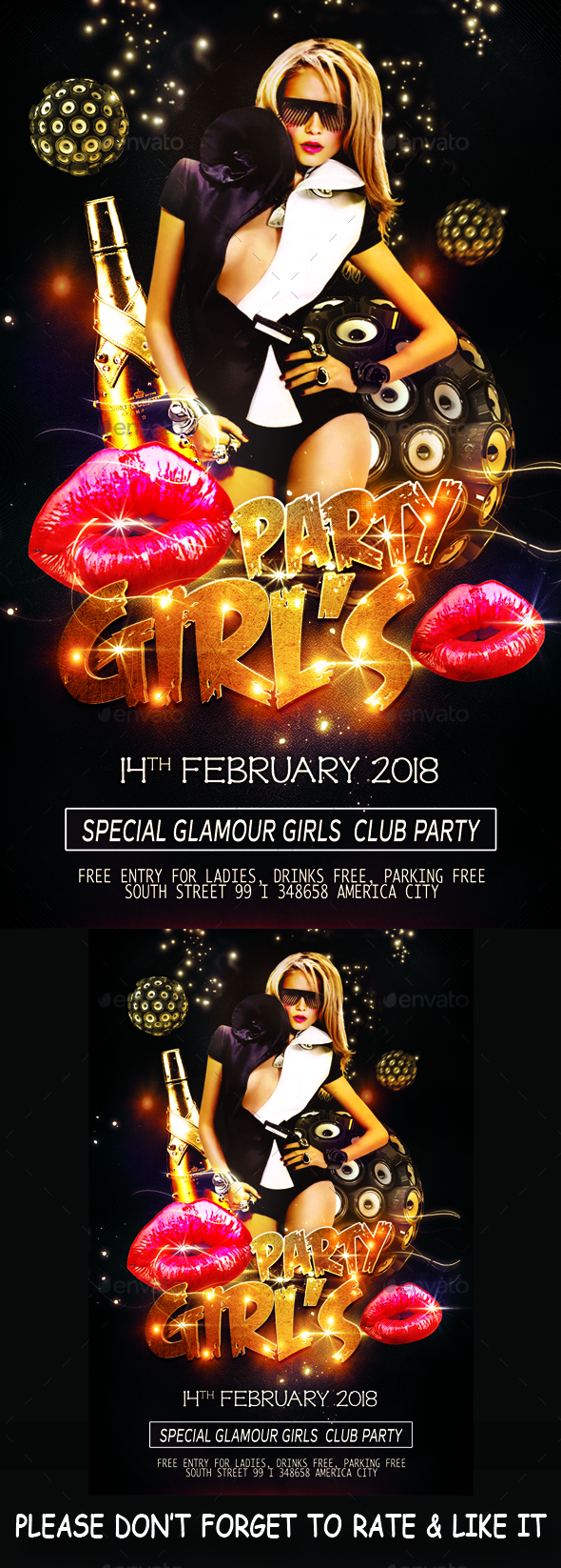 Girl's Party 2018 - Flyers Print