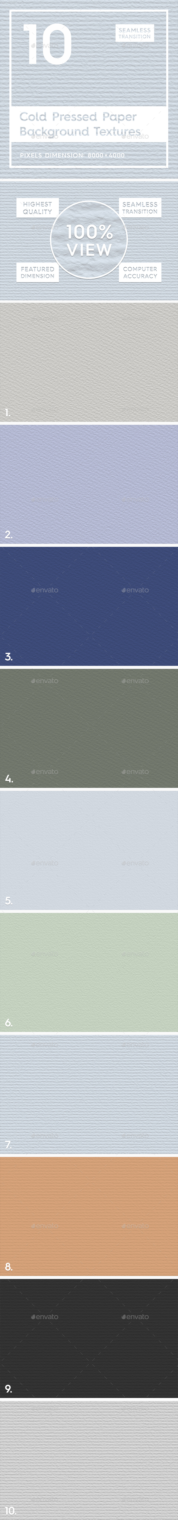 10 Cold Pressed Paper Textures - Paper Textures