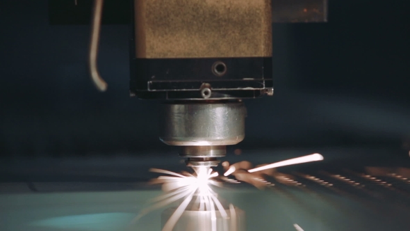 CNC Laser Cutting Metal Steel with the Program Industrial Technology
