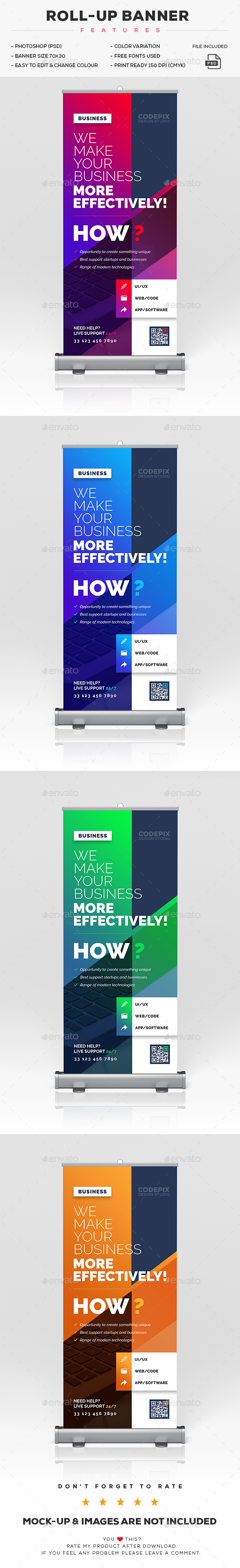 Roll-Up Banner - Signage Print Templates