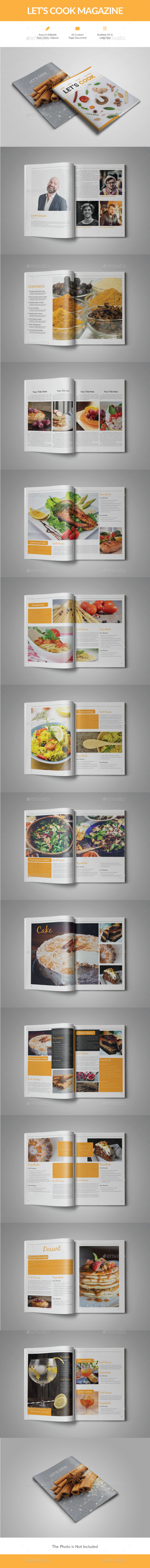 Let's Cook Magazine - Magazines Print Templates