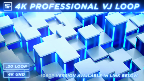 4K Glacier Cubes V2 - Professional VJ Background Loop
