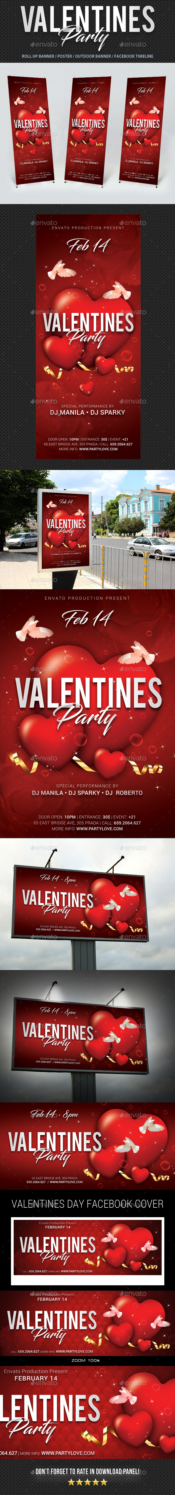 Valentines Day Party Bundle - Signage Print Templates