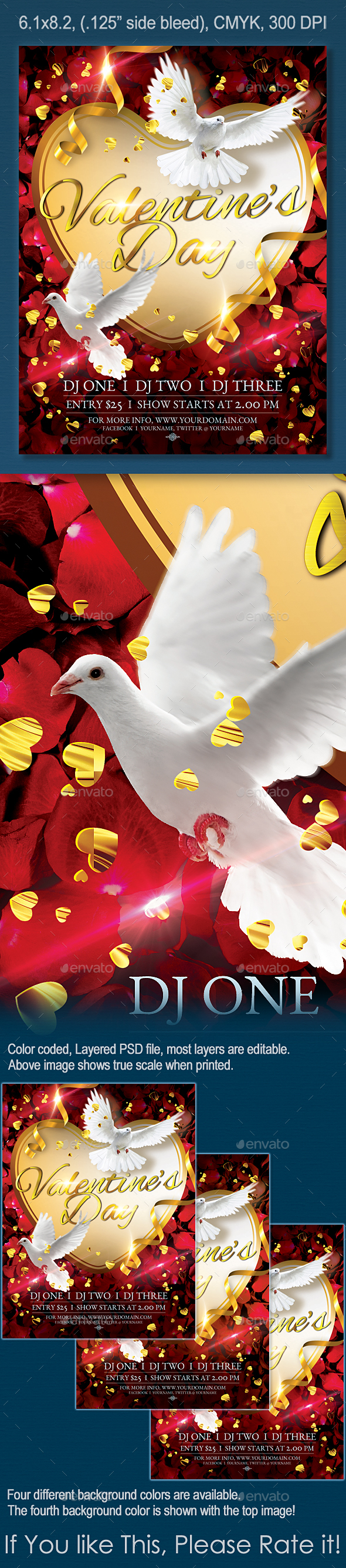 Valentines Day Flyer - Clubs & Parties Events