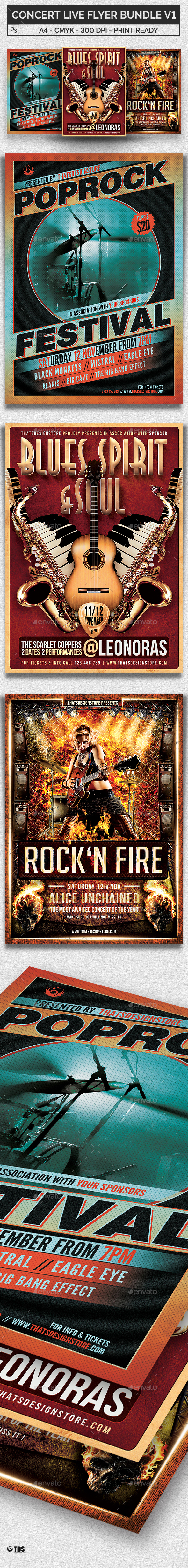 Concert Live Flyer Bundle V1 - Concerts Events