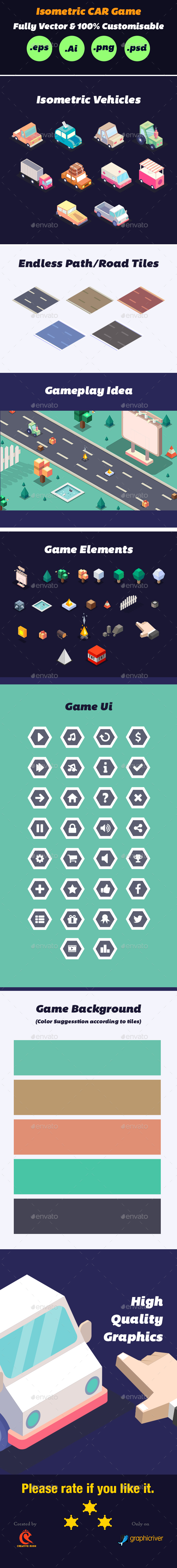 Isometric Car Game - Miscellaneous Game Assets