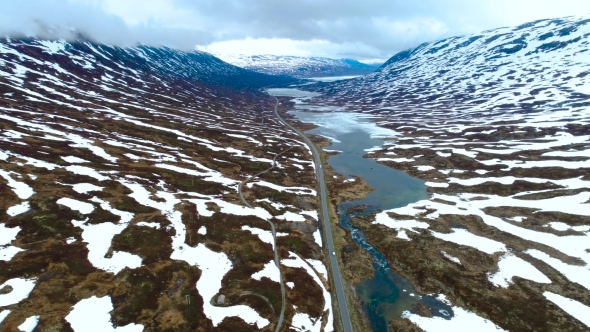 Aerial Footage Beautiful Nature Norway alt