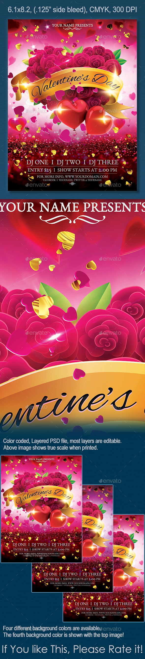 Valentines Day Flyer - Clubs & Parties Events