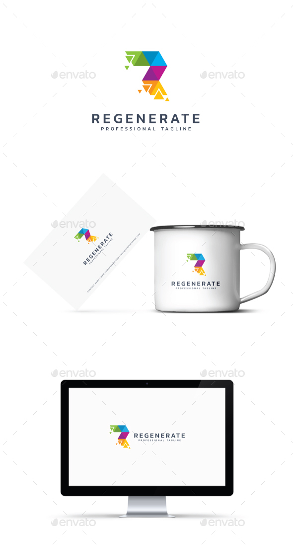 Letter R - Regenerate Logo - Abstract Logo Templates
