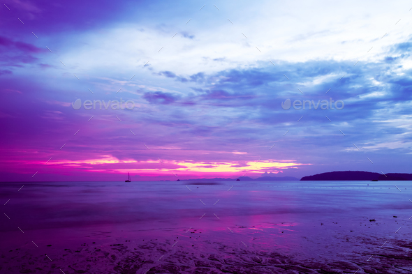 tropical beach in Krabi province - Stock Photo - Images