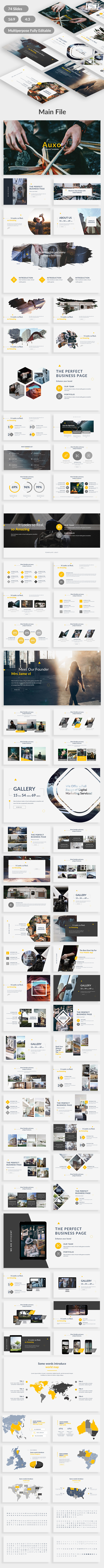 Auxo Premium Multipurpose Google Slide Template - Google Slides Presentation Templates