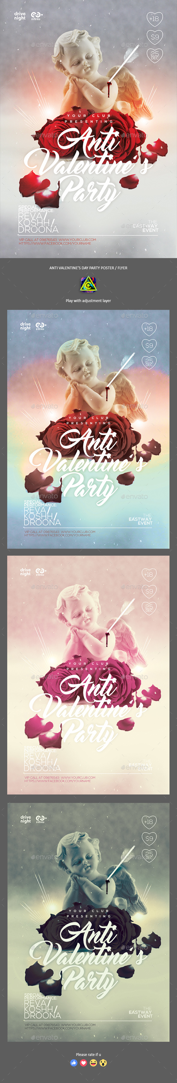 Valentine's Day Party Poster / Flyer - Clubs & Parties Events