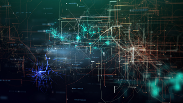 Futuristic HUD Network Background, Motion Graphics | VideoHive