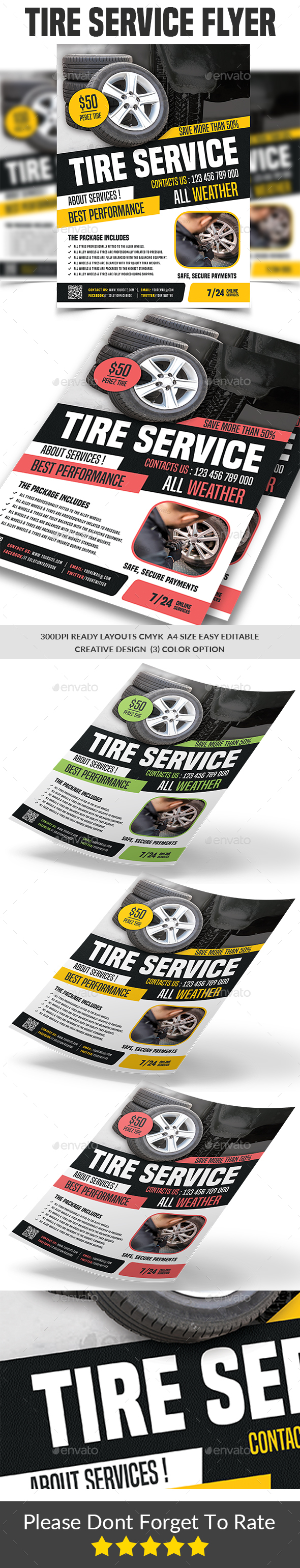 Tires Services Flyer Template - Corporate Flyers