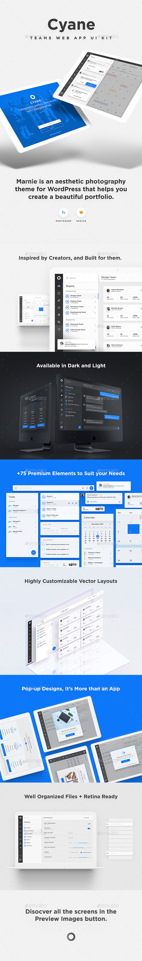Cyane - Management Web App UI Kit - User Interfaces Web Elements