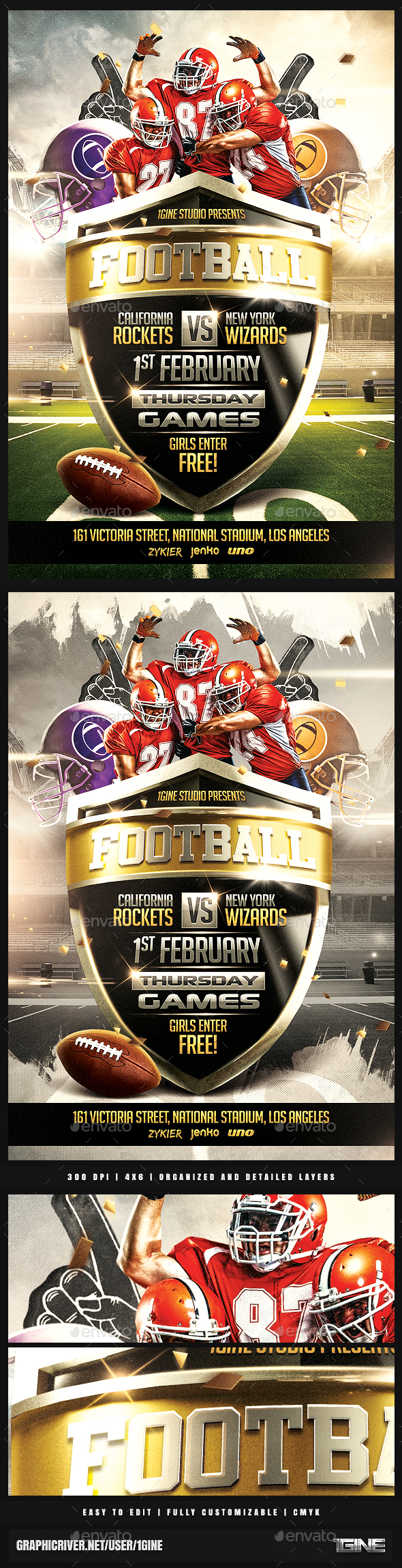 Football Night Flyer Template v2 - Sports Events