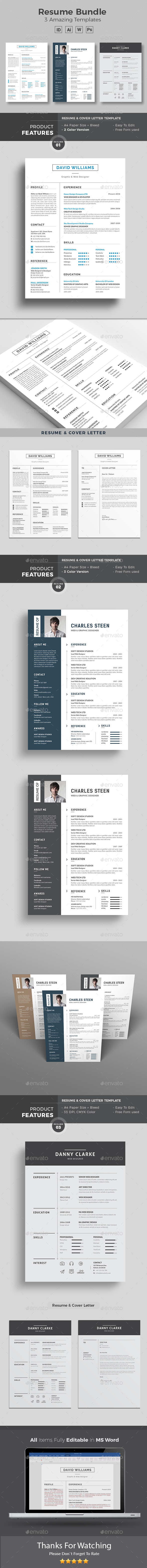 Resume Word Bundle - Resumes Stationery