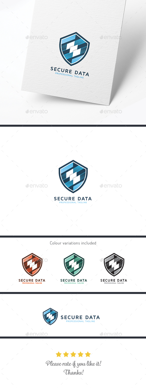 Secure Data - Symbols Logo Templates