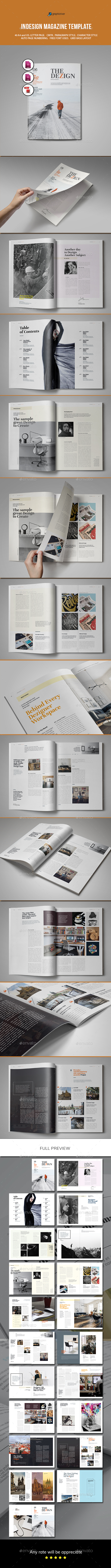 Indesign Magazine Template - Magazines Print Templates