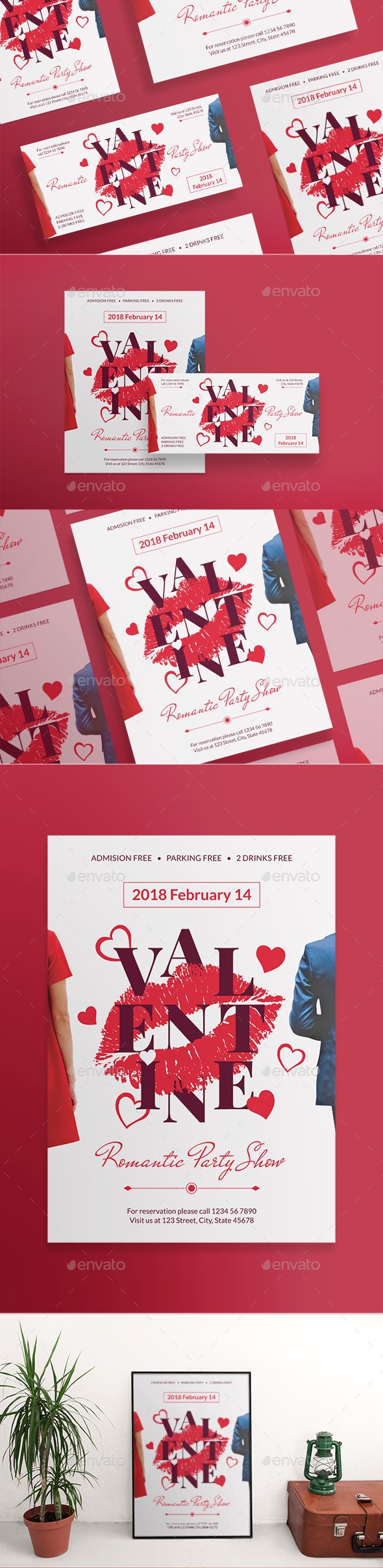 Valentine's Day Party Flyers - Holidays Events