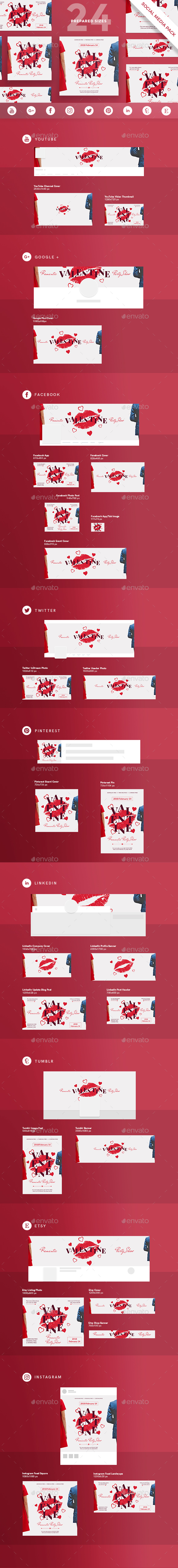 Valentine's Day Party Social Media Pack - Miscellaneous Social Media
