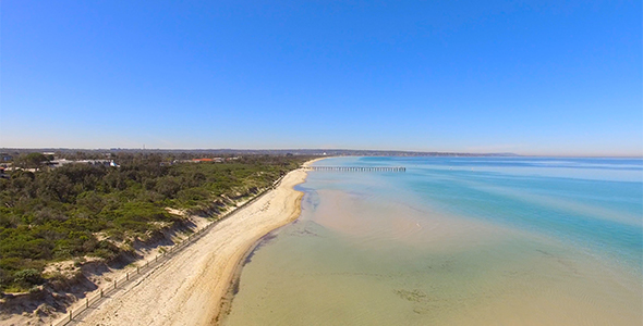 Drone aerial of Australian beach