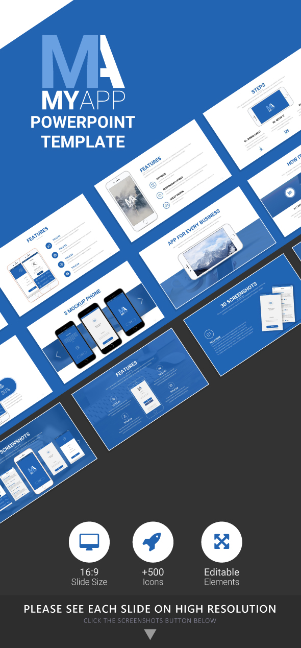 MyApp Google Slides Template - Google Slides Presentation Templates