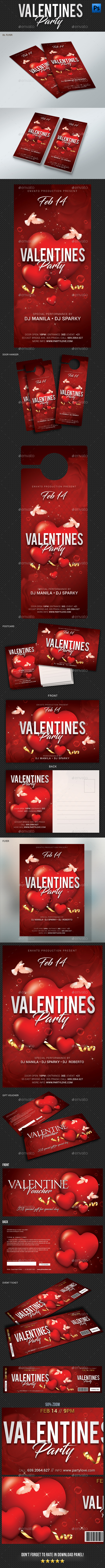 Valentines Day Pack Bundle - Events Flyers