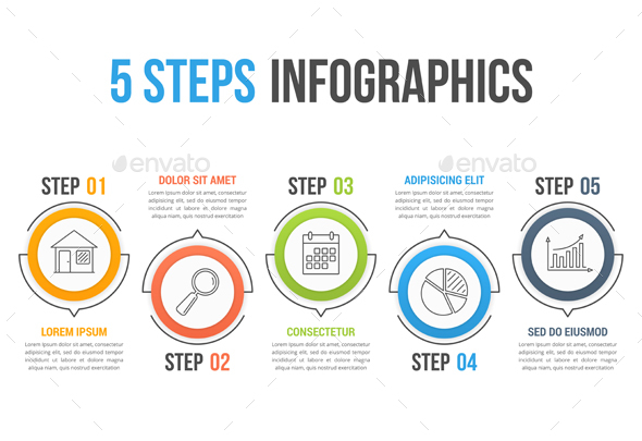 Five Steps Infographics - Infographics