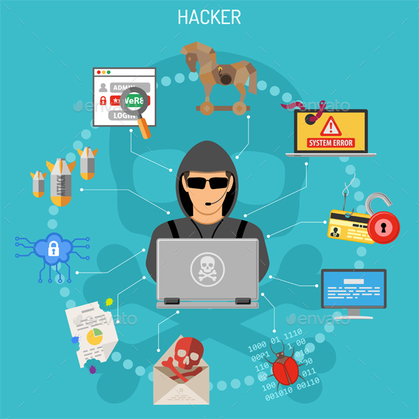 Cyber Crime Concept with Hacker - Computers Technology