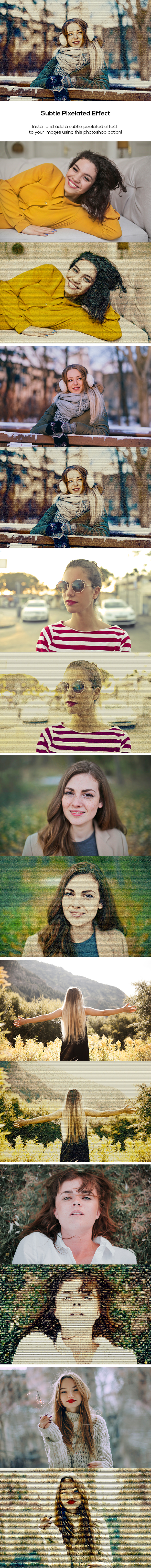 Subtle Pixelated Effect - Photo Effects Actions