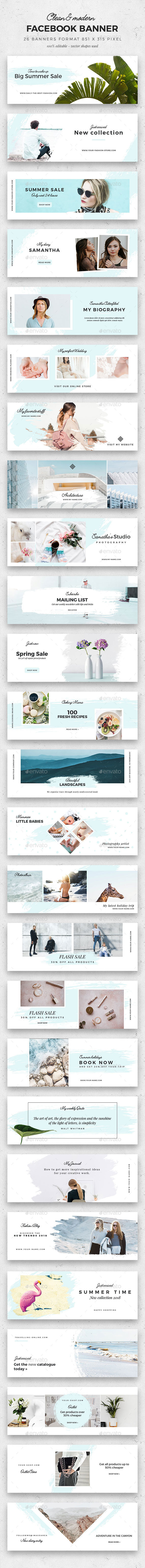 Minimal Facebook Pack - Social Media Web Elements