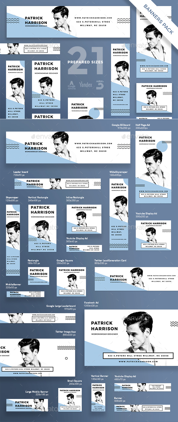 Fashion Designer Banner Pack - Banners & Ads Web Elements