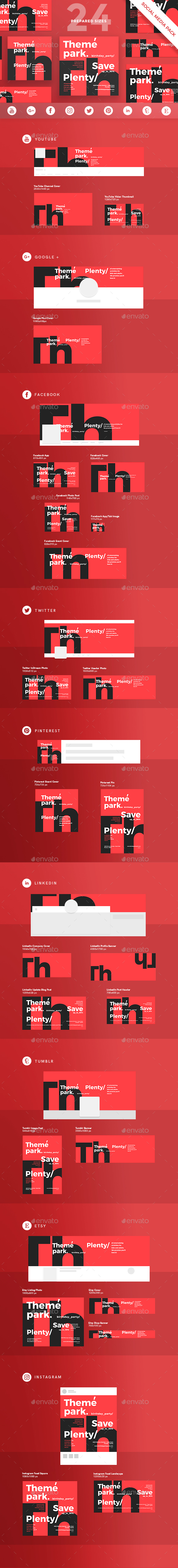 Theme Park Social Media Pack - Miscellaneous Social Media