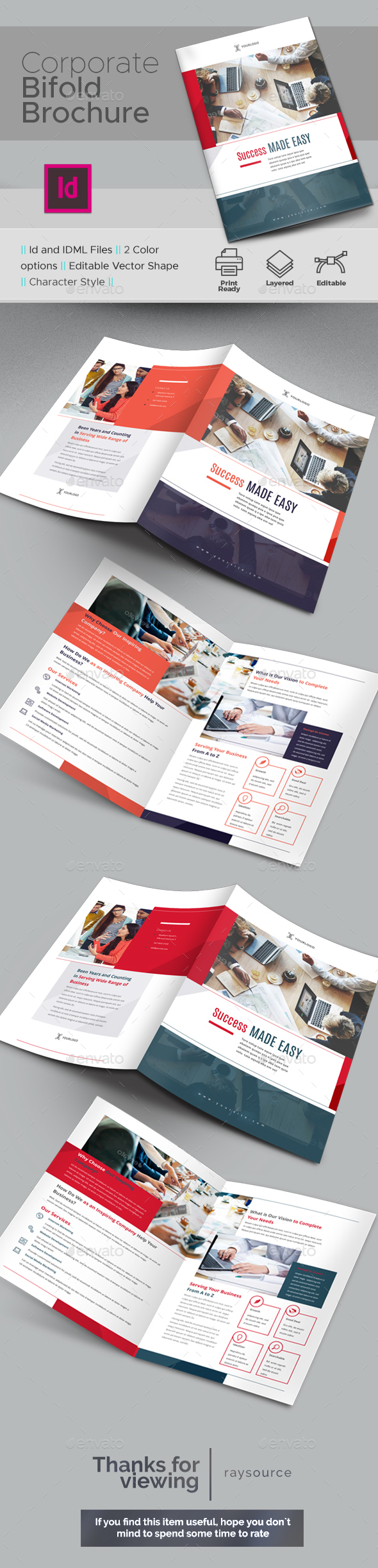 Corporate Bifold Brochure - Brochures Print Templates