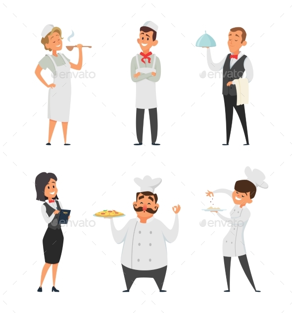 Professional Staff of the Restaurant - People Characters