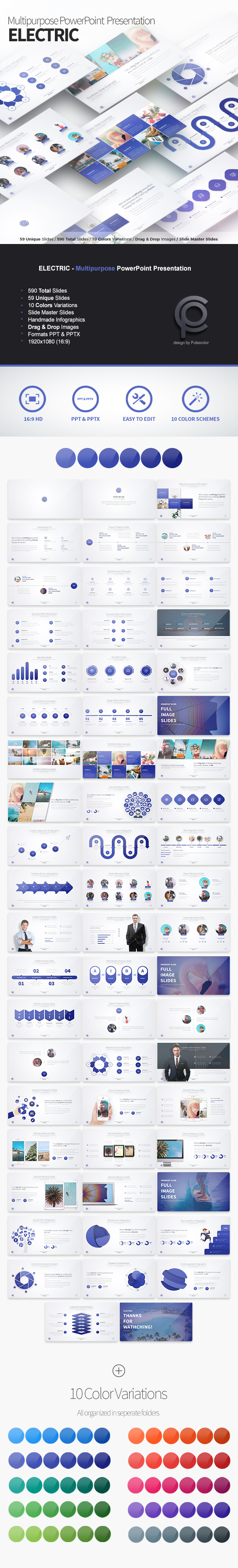 Electric - Multipurpose PowerPoint Presentation - Business PowerPoint Templates