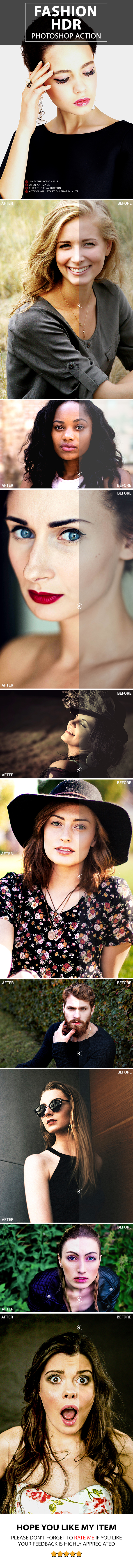 10 Fashion HDR Photoshop Actions - Photo Effects Actions