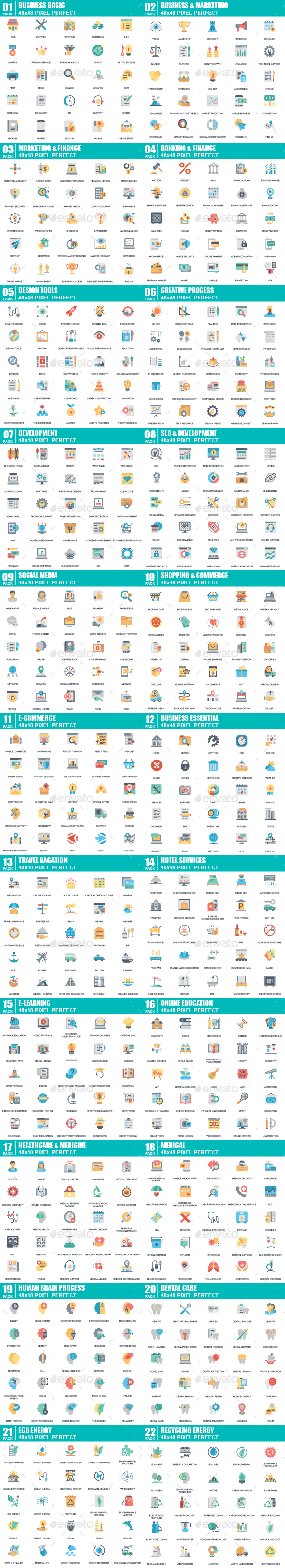 Flat Icons - Icons