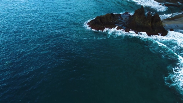 Flight over Seashore at Tenerife