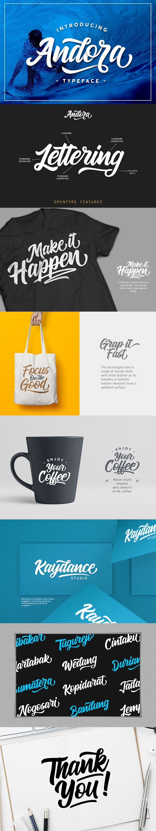 Andora Typeface - Script Fonts
