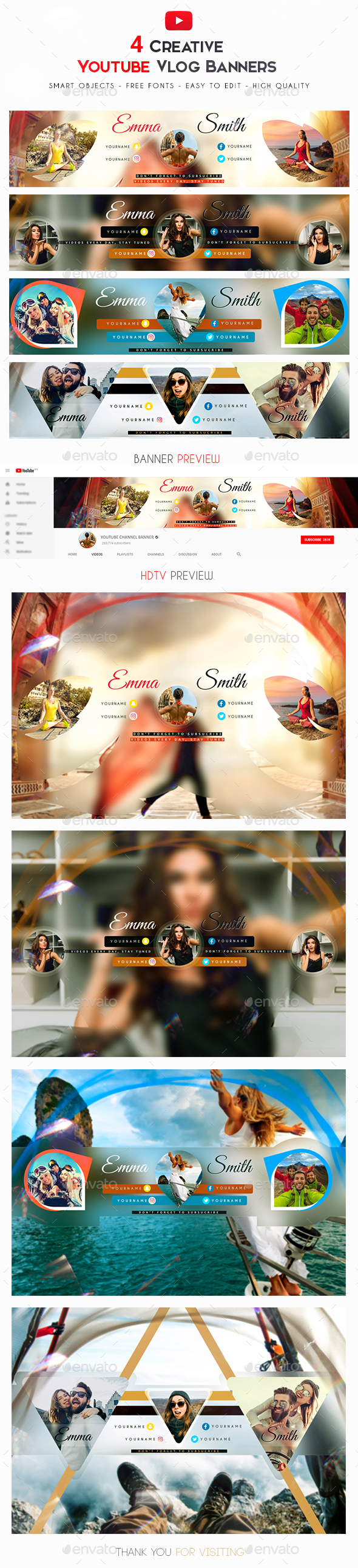 Vlog YouTube Banner - YouTube Social Media