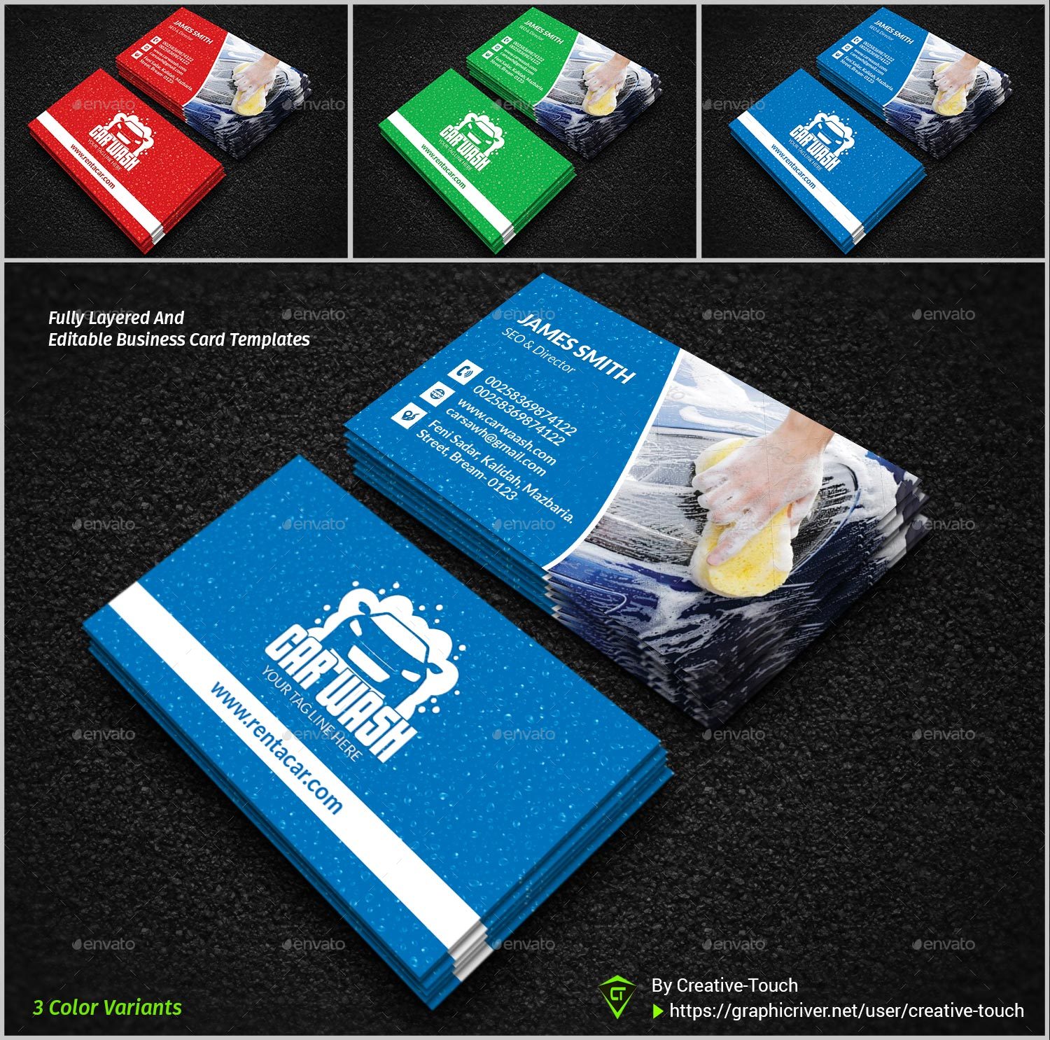 Car Wash Business Card, Print Templates | GraphicRiver