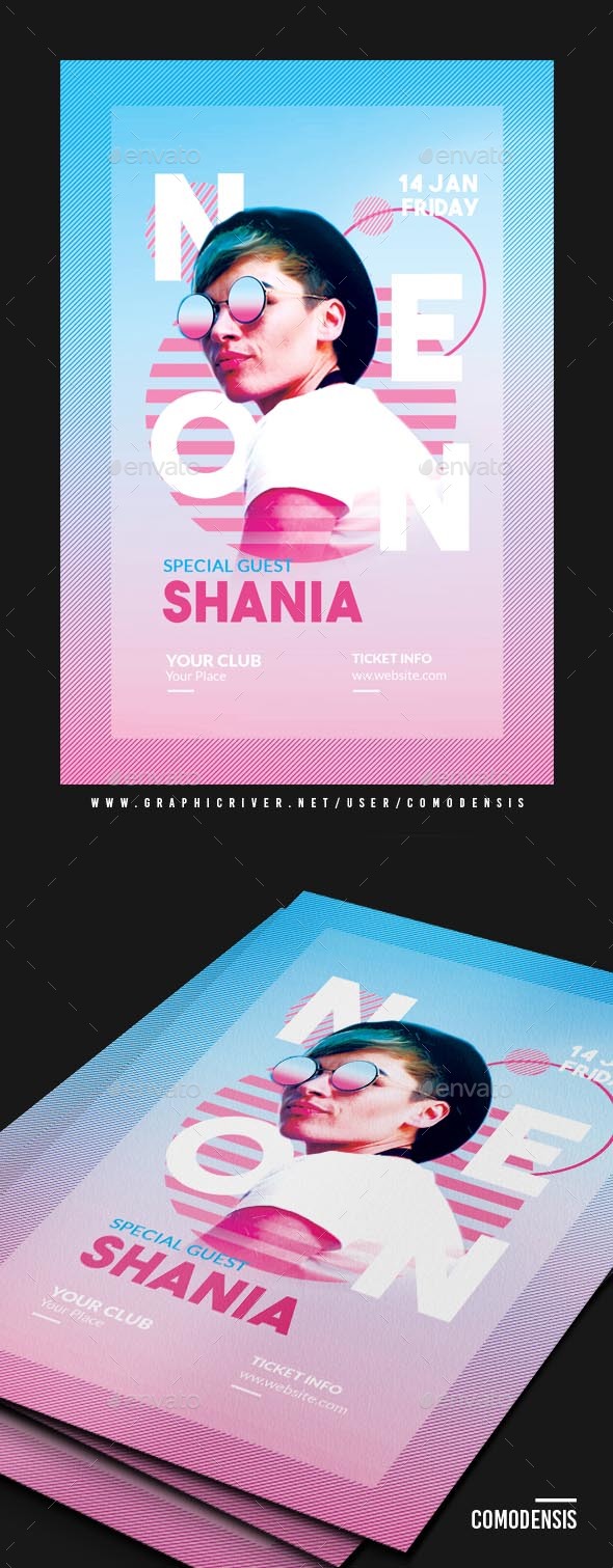 Bright Guest DJ Club Flyer - Clubs & Parties Events